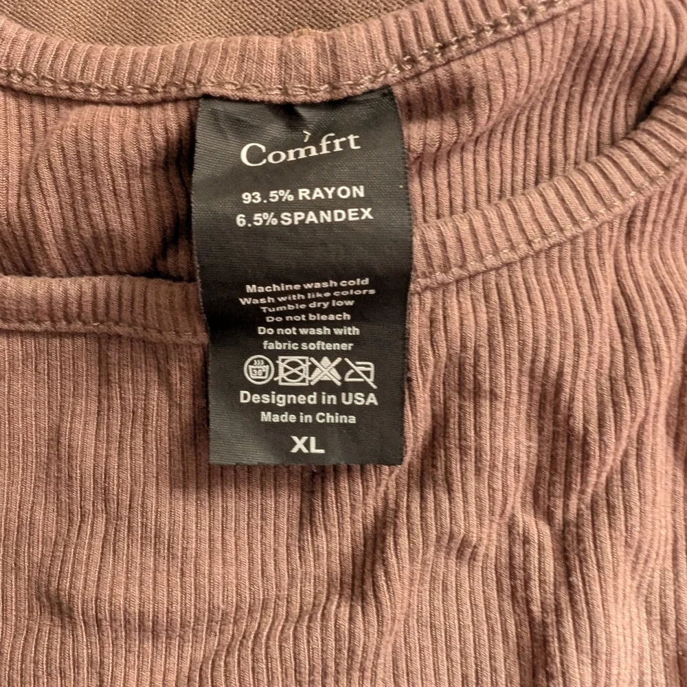 Comfrt Brown Soft Ribbed Tank And Boxer Athleisure Lounge Set Size XL - Picture 6 of 9